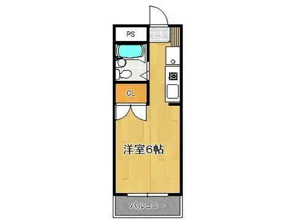 WILL ORIO(ワンルーム/2階)の間取り写真