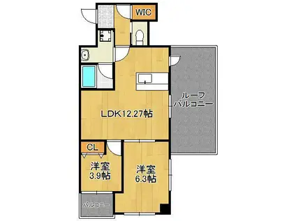 MDI SERENO JIYUGAOKA(2LDK/6階)の間取り写真