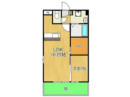 フローラシオン(1LDK/1階)の間取り写真