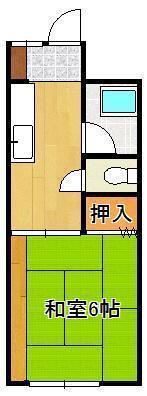 サンホーム金村(1K/1階)の間取り写真