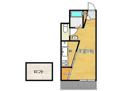 GC21.NETビル(ワンルーム/5階)の間取り写真