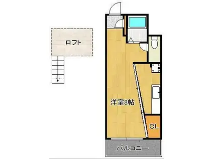 GC21.NETビル(ワンルーム/6階)の間取り写真