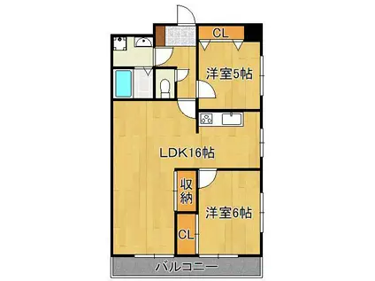 エクセル青葉台(2LDK/1階)の間取り写真