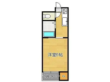 サンハイツニュー日吉(1K/3階)の間取り写真