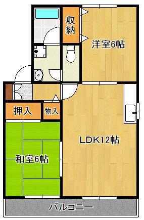 K-Ⅰ PEAK(2LDK/2階)の間取り写真