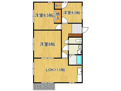ラビータ学園台(3LDK/2階)の間取り写真