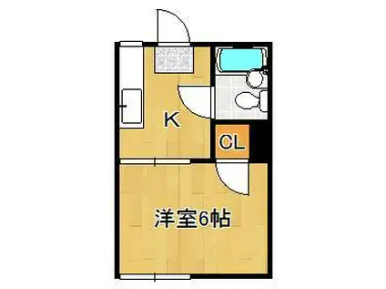 マイシャンブル(1K/1階)の間取り写真