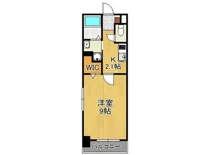 レジデンス21(1K/4階)の間取り写真