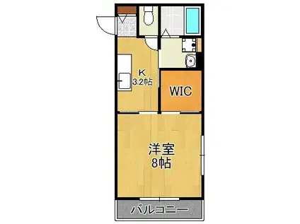 メゾン・ド・オーブ(1K/1階)の間取り写真