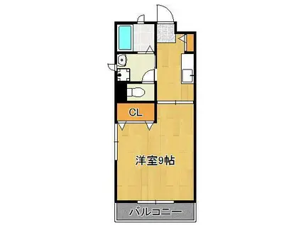 メゾン・ド・オーブ(1K/3階)の間取り写真