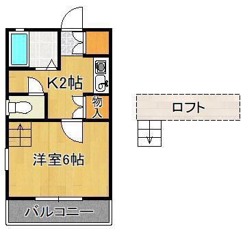 アヴェイル浅川台(1K/1階)の間取り写真