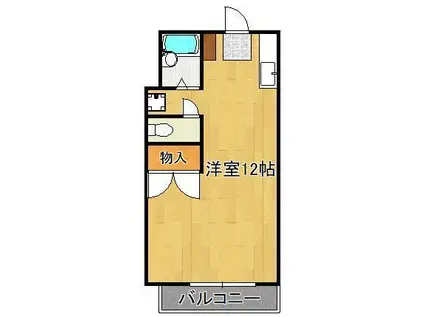 プレジール折尾(ワンルーム/2階)の間取り写真