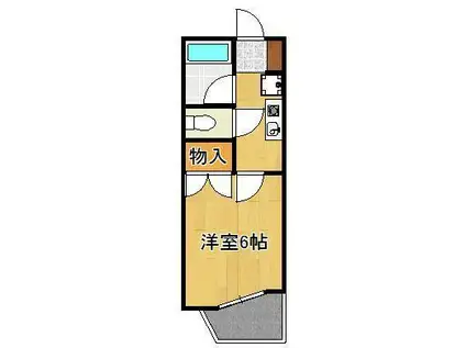 パークヒル L棟(1K/2階)の間取り写真