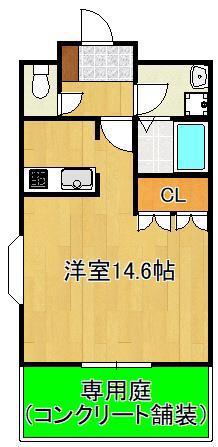 GOING MERRY YOU(1K/1階)の間取り写真