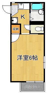サンペックVAN(1K/2階)の間取り写真