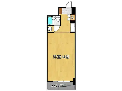 夏井ケ浜リゾートスカイマンション(ワンルーム/2階)の間取り写真