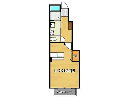 フェリーチェ(ワンルーム/1階)の間取り写真