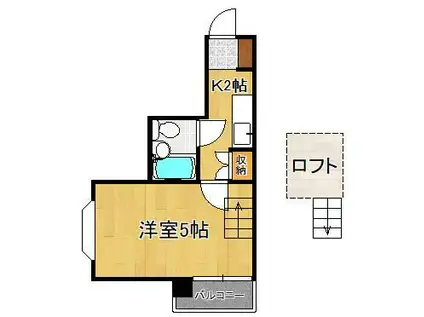 PLイースト医生ヶ丘(1K/1階)の間取り写真