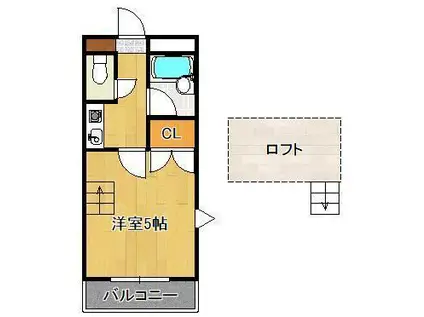 PLイースト医生ヶ丘(1K/4階)の間取り写真