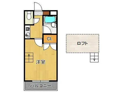 PLイースト医生ヶ丘(1K/4階)の間取り写真