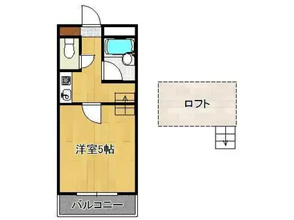 PLイースト医生ヶ丘(1K/4階)の間取り写真