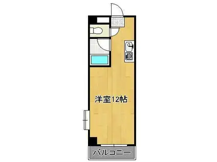 PLイースト千代ヶ崎(ワンルーム/3階)の間取り写真