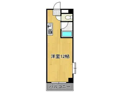 PLイースト千代ヶ崎(ワンルーム/4階)の間取り写真