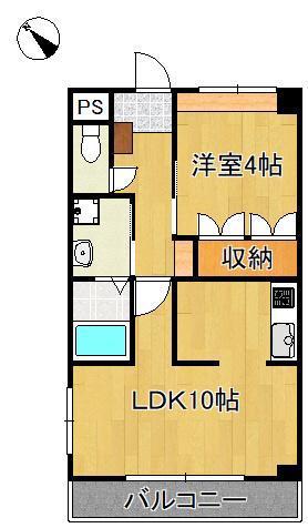 ラピュタ(1LDK/2階)の間取り写真