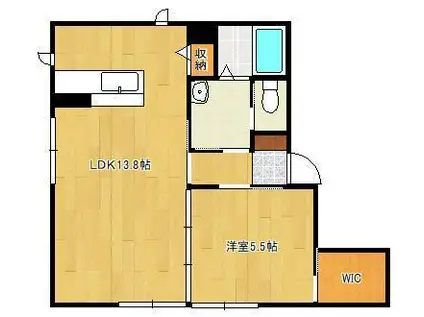 キャミスト(1LDK/1階)の間取り写真