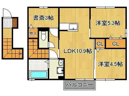 フォーレストKOHARU(2SLDK/2階)の間取り写真