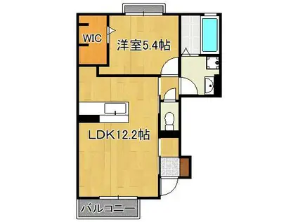 ロイヤルやつえ(1LDK/1階)の間取り写真