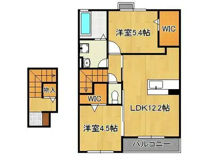 ロイヤルやつえ(2LDK/2階)の間取り写真