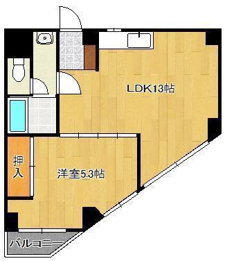 K-FLAT(1LDK/3階)の間取り写真