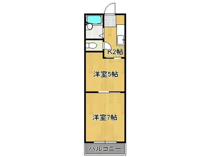 平丘台マンション(2K/3階)の間取り写真