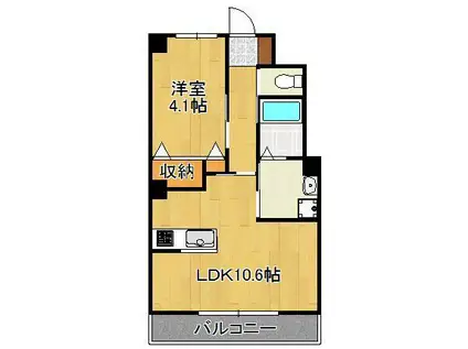 NEVER CHANGE(1LDK/2階)の間取り写真