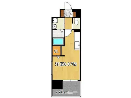 LEGEND113(ワンルーム/6階)の間取り写真