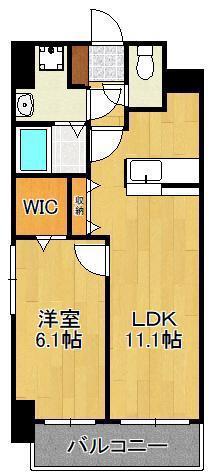 エヴァーグリーンR(1LDK/1階)の間取り写真
