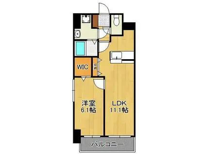 エヴァーグリーンR(1LDK/3階)の間取り写真