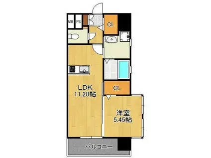 LEGEND157(1LDK/2階)の間取り写真