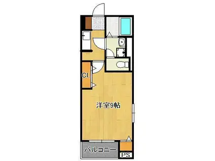 リグノ医生ヶ丘(1K/4階)の間取り写真