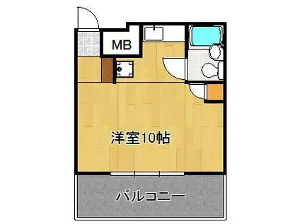 夏井ケ浜リゾートスカイマンション(ワンルーム/7階)の間取り写真