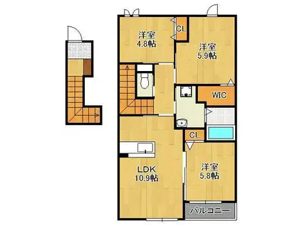 グッドマークレジデンス1(3LDK/2階)の間取り写真