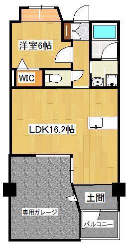 ロイヤル光貞台(1LDK/1階)の間取り写真