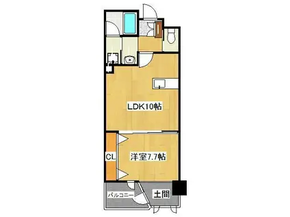 ロイヤル光貞台(1LDK/2階)の間取り写真