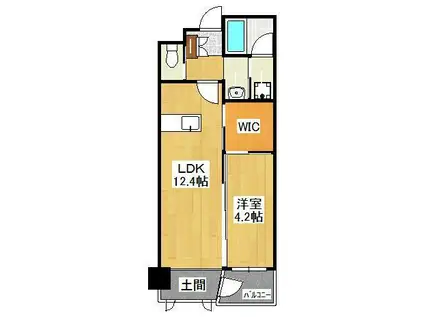 ロイヤル光貞台(1LDK/4階)の間取り写真