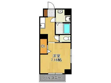 PROSPERER折尾(1K/6階)の間取り写真