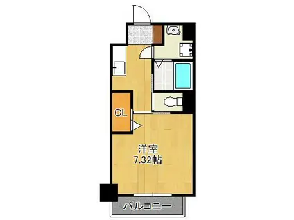 PROSPERER折尾(1K/7階)の間取り写真