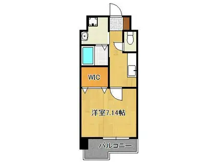 ルナ・リリオ(1K/9階)の間取り写真