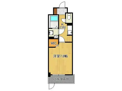 ボスカート A(1K/5階)の間取り写真