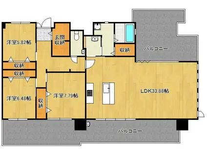 LEGEND111(3LDK/12階)の間取り写真